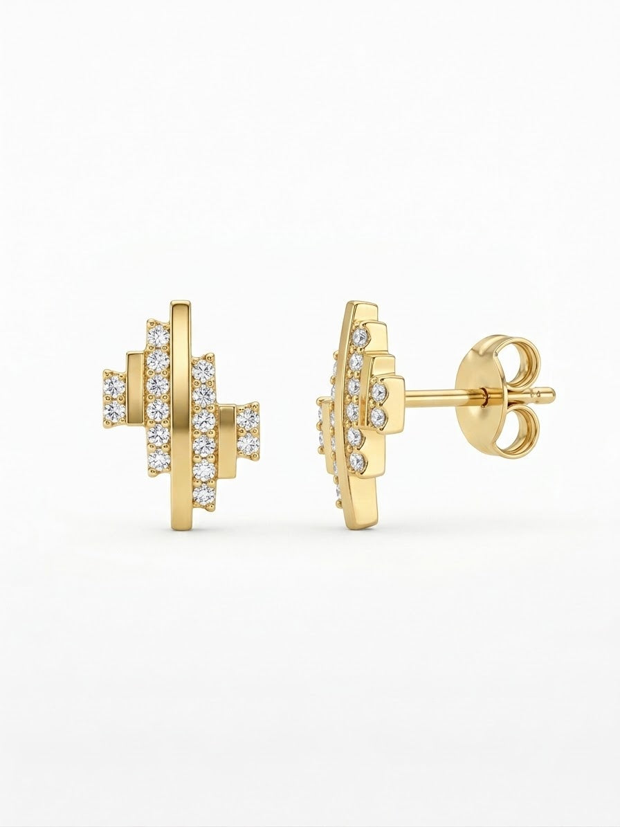 Geometrischer Ohrstecker