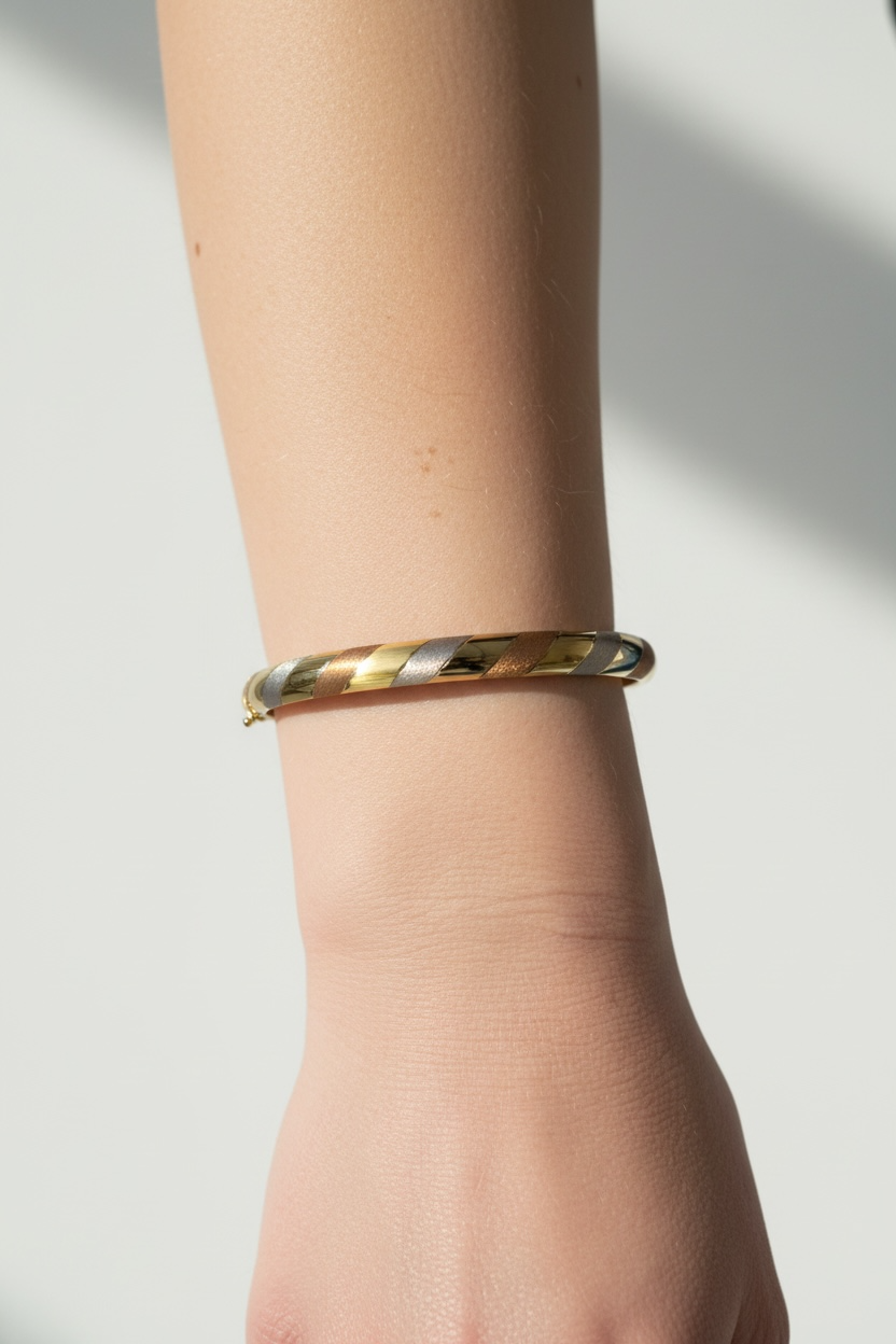 Armreif in Tricolor-Optik