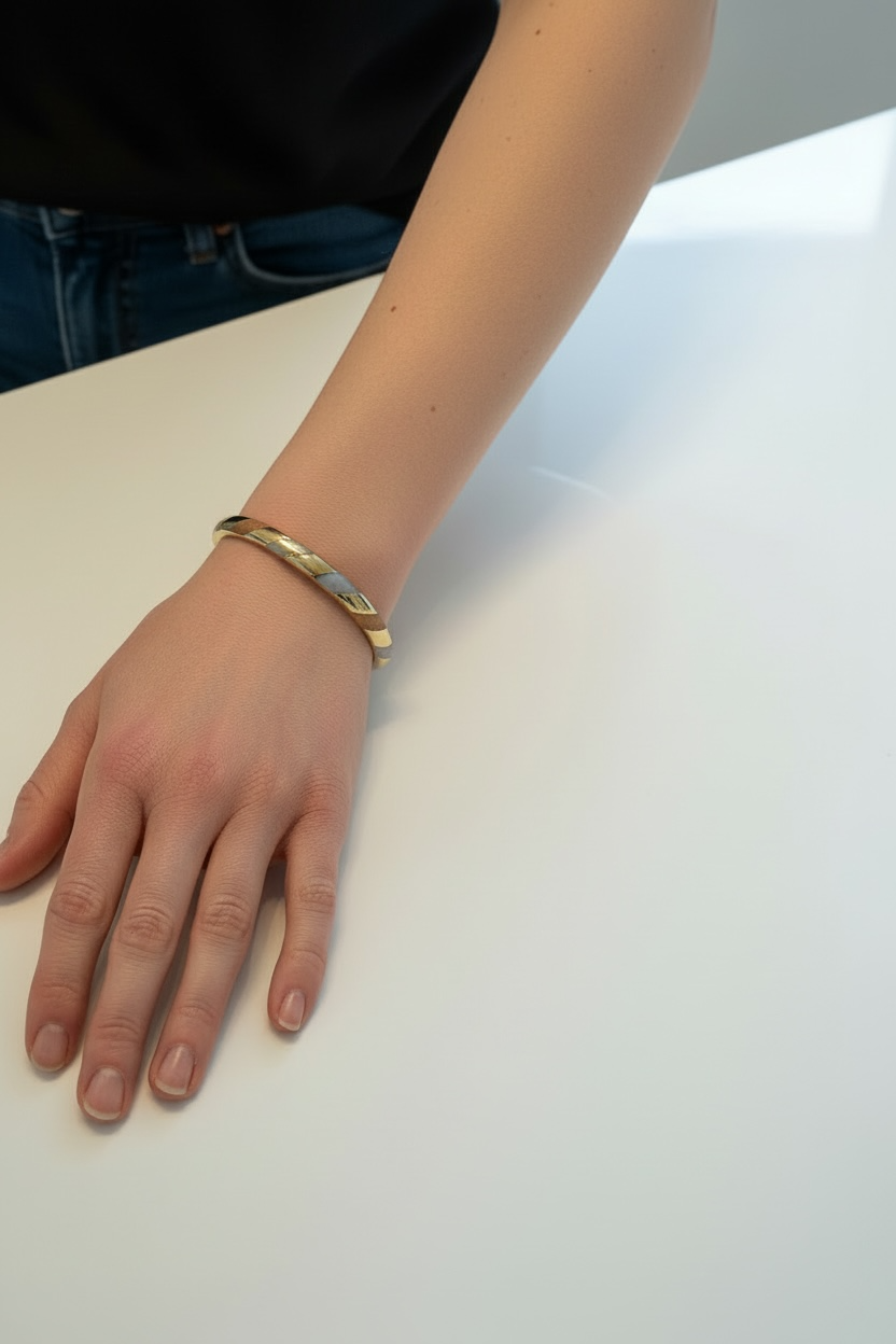 Armreif in Tricolor-Optik