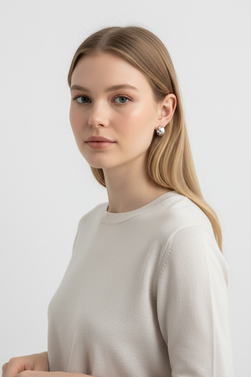 Scharnier-Creolen in hochglanz