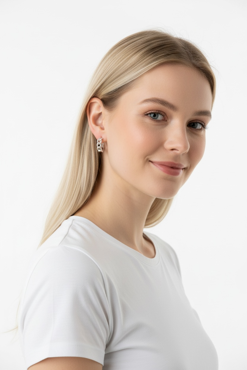 Creolen mit Panzerketten-Design