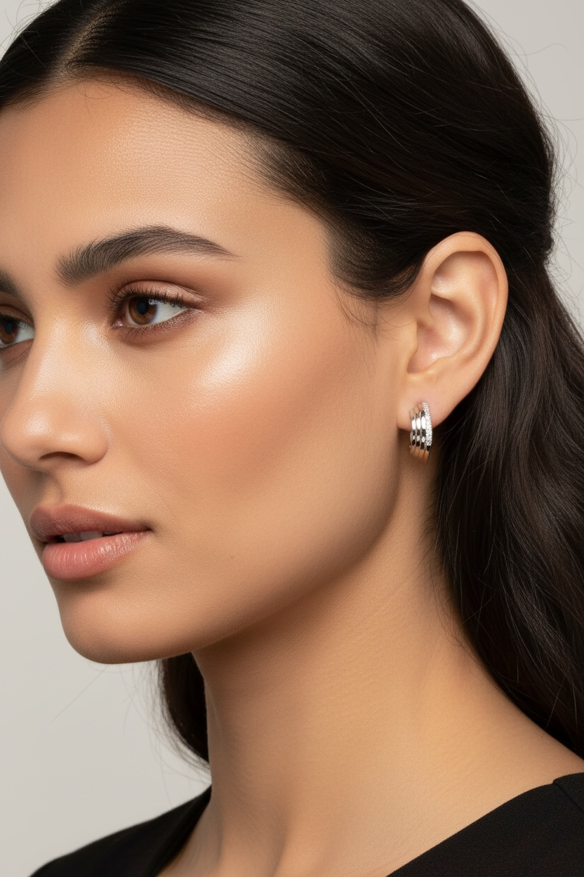 Creolen mit strahlenden Zirkonia